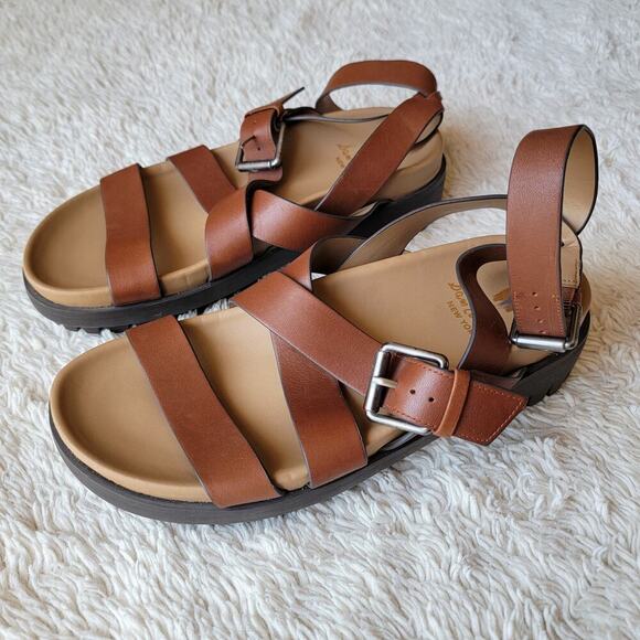 Sam Edelman Eleanora Brown Lug Sole Strappy Sandals Chunky Size 7.5 - Picture 3 of 9